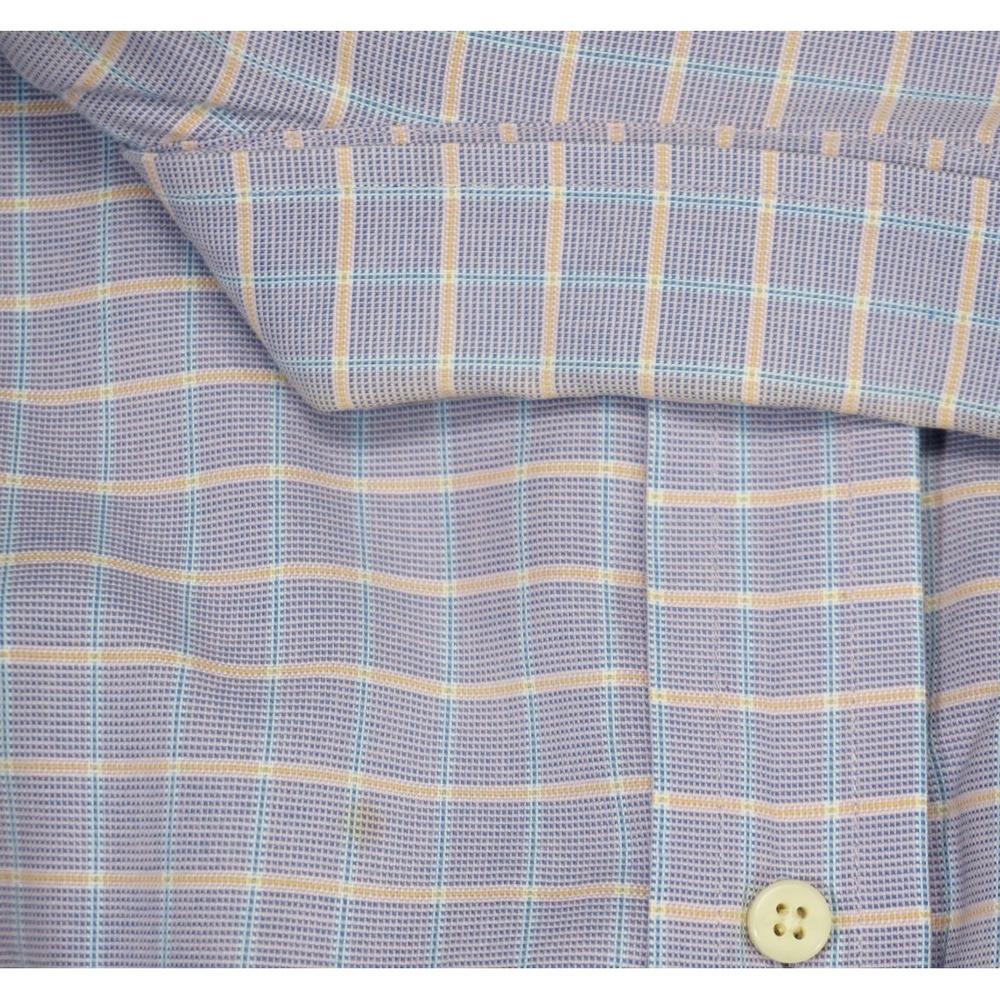 Robert Talbott Designed in Carmel‎ Men's L Purple Check Shirt Button Down